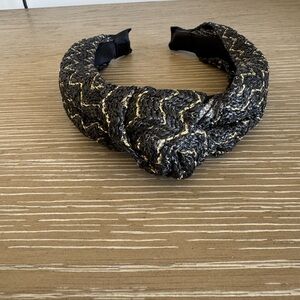 Black and Gold Knotted Headband - Women Accessories